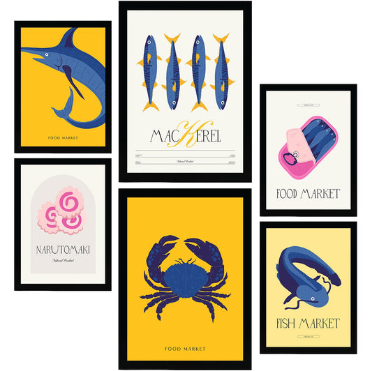 Food and Plants Posters. Seafood Produce. Nature and Botany-Artwork-Nacnic-Nacnic Estudio SL