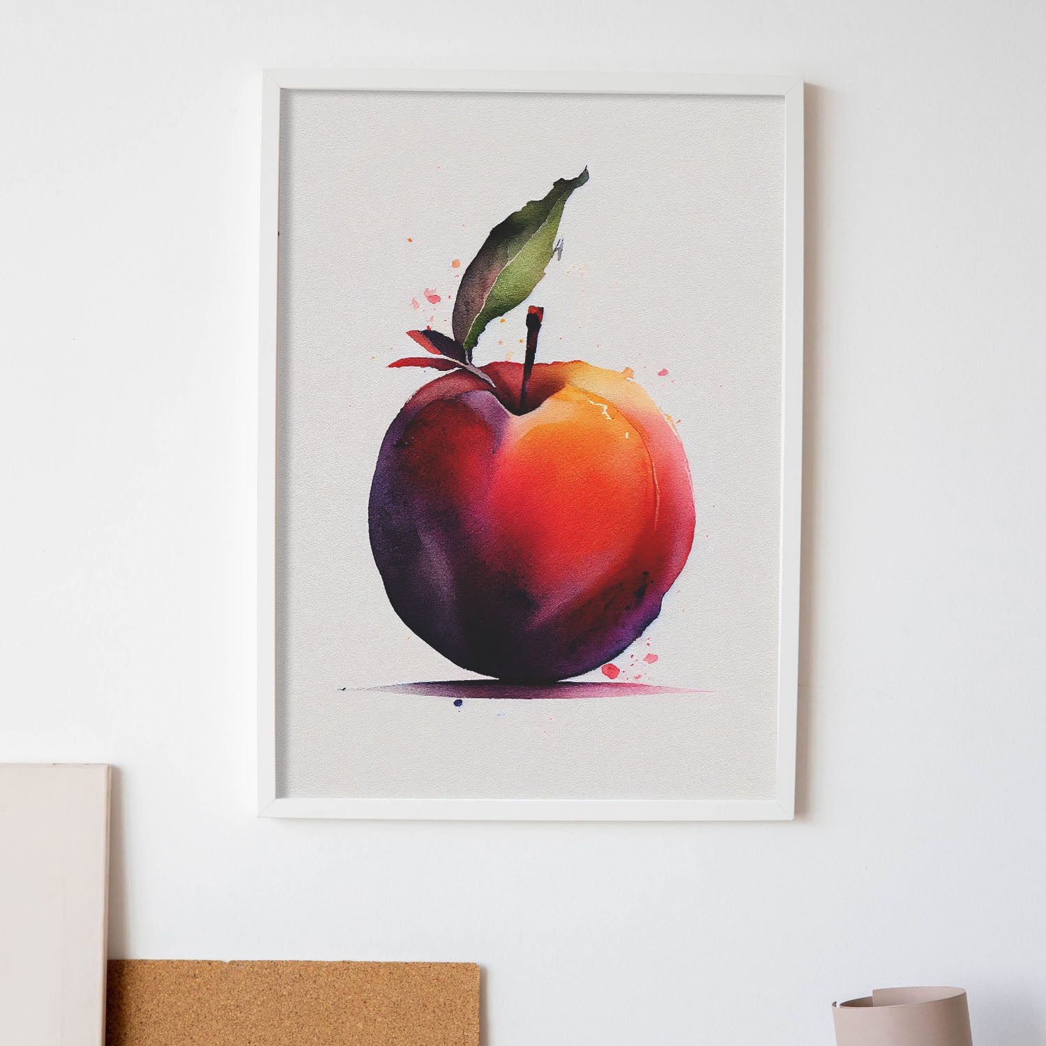 Nacnic minimalist Plumcot_2. Aesthetic Wall Art Prints for Bedroom or Living Room Design.-Artwork-Nacnic-A4-Sin Marco-Nacnic Estudio SL