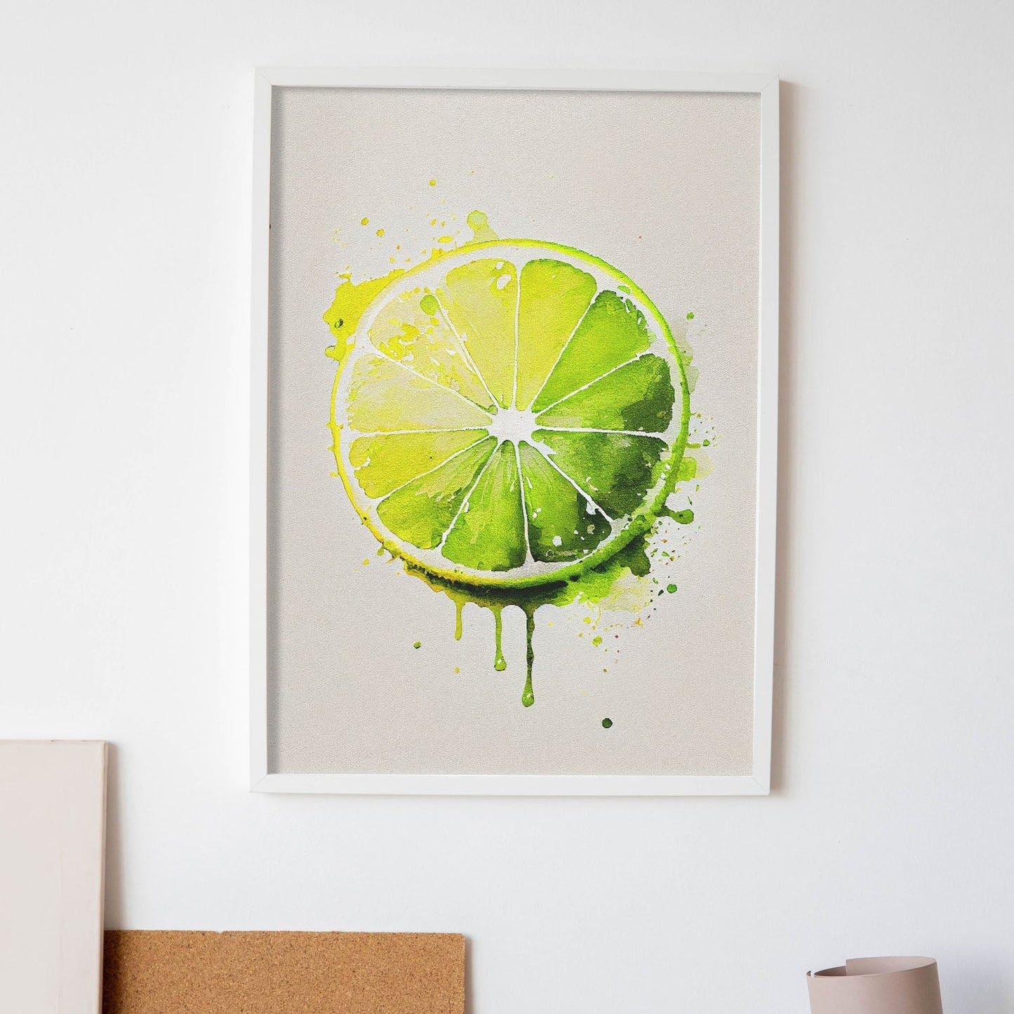 Nacnic minimalist Lime. Aesthetic Wall Art Prints for Bedroom or Living Room Design.-Artwork-Nacnic-A4-Sin Marco-Nacnic Estudio SL