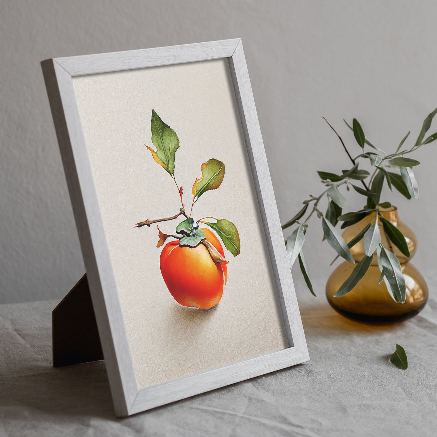 Nacnic minimalist Persimmon. Aesthetic Wall Art Prints for Bedroom or Living Room Design.-Artwork-Nacnic-A4-Sin Marco-Nacnic Estudio SL