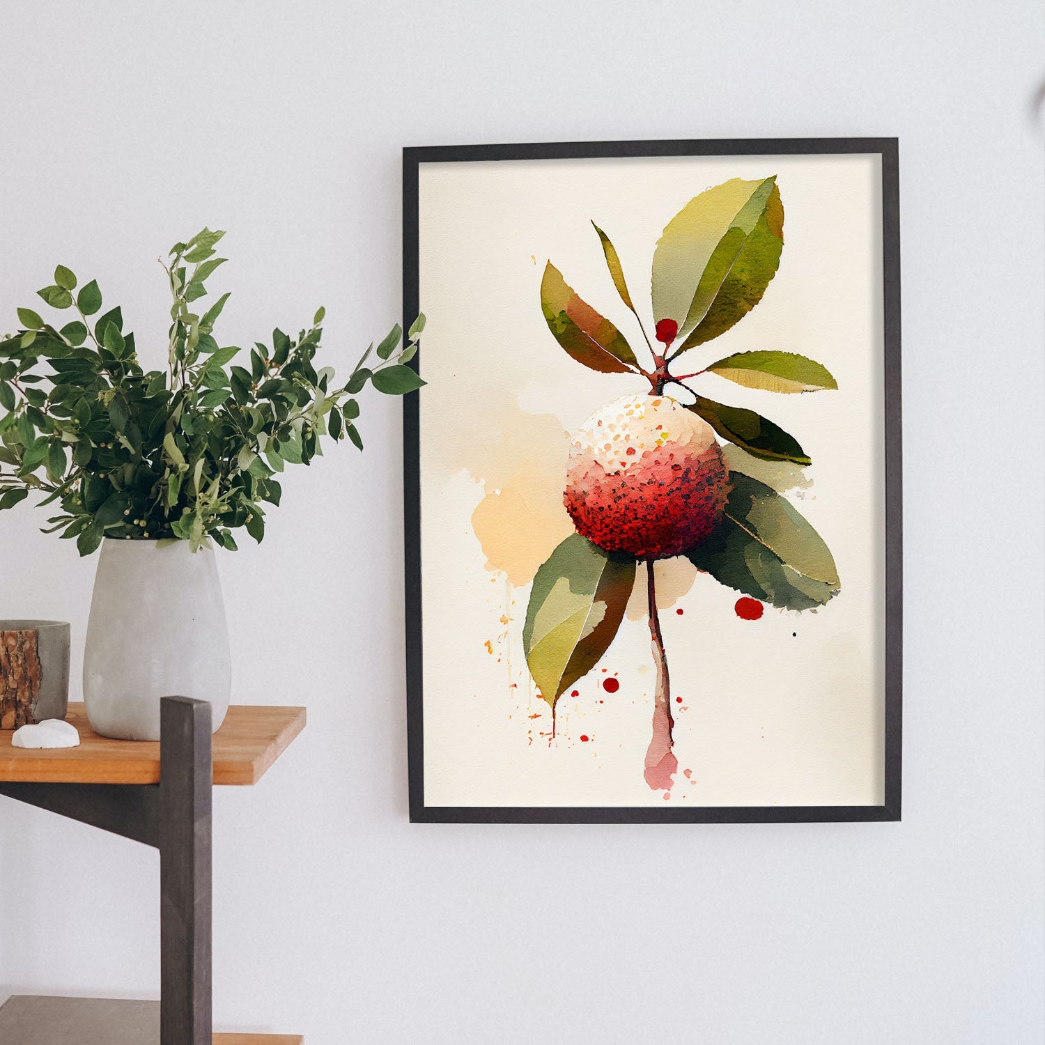 Nacnic minimalist Lychee_1. Aesthetic Wall Art Prints for Bedroom or Living Room Design.-Artwork-Nacnic-A4-Sin Marco-Nacnic Estudio SL