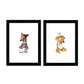 Set de 2 láminas de perros cocinando y leyendo ,en .-Artwork-Nacnic-Nacnic Estudio SL