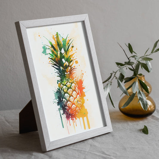Nacnic minimalist Pineapple_3. Aesthetic Wall Art Prints for Bedroom or Living Room Design.-Artwork-Nacnic-A4-Sin Marco-Nacnic Estudio SL