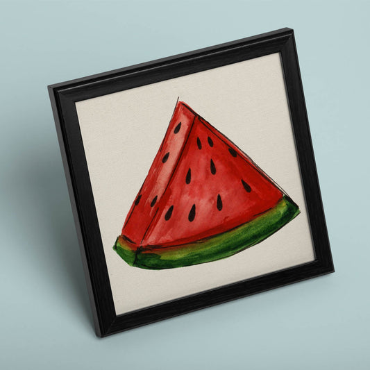 Poster cuadrado de Pepitas divertidas. Lámina de frutas y verduras de forma cuadrada, ilustrada con dibujos a color.-Artwork-Nacnic-Nacnic Estudio SL