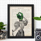 Poster de verduras humanas. Lámina Miss Coliflor. Cuadros de humanos con cabezas de verdura.-Artwork-Nacnic-Nacnic Estudio SL