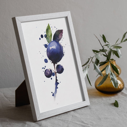 Nacnic minimalist Blueberry_3. Aesthetic Wall Art Prints for Bedroom or Living Room Design.-Artwork-Nacnic-A4-Sin Marco-Nacnic Estudio SL