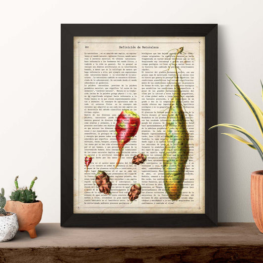 Poster de Patatas. Láminas de frutas y verduras con definiciones. Ilustraciones de alimentacion vegetariana.-Artwork-Nacnic-Nacnic Estudio SL