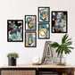 Nacnic Set de 6 Laminas Abstractas de Flores Hodgepodge