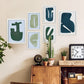Nacnic Set de 6 Láminas de Buena Destreza en Resúmenes de Forma Estampados Decorativos Estéticos