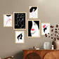 Set de 6 Láminas Belleza de Dotación Abstracto Femenino de Nacnic
