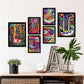 Set de 6 Posters Tipo Gótico de Nacnic en Resúmenes Coloridos