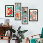 Nacnic Set de 6 Posters de Raza de Linaje 1 en Resúmenes de Animales Estampados Decorativos Estéticos