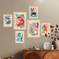 Nacnic Set de 6 Posters de Raza de Linaje 1 en Resúmenes de Animales Estampados Decorativos Estéticos