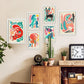 Nacnic Set de 6 Posters de Raza de Linaje 1 en Resúmenes de Animales Estampados Decorativos Estéticos