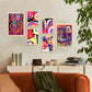 Nacnic Conjunto de 6 Láminas Góticas Fuertes en Estilo Abstracto Amantes