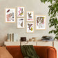 Nacnic Set de 6 Laminas Abstractas de Flores Estéticas para Sala de Estar y Dormitorio