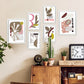 Nacnic Set de 6 Laminas Abstractas de Flores Estéticas para Sala de Estar y Dormitorio