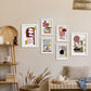 Nacnic Set de 6 Láminas Abstractas de Flores Estampadas