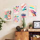 Nacnic Set de 6 Láminas de Arte Abstracto con Animales
