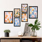 Nacnic Set de 6 Posters de Mosaico en Naranja y Azul