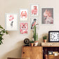 Set de 6 Láminas de Animales Rosados Nacnic