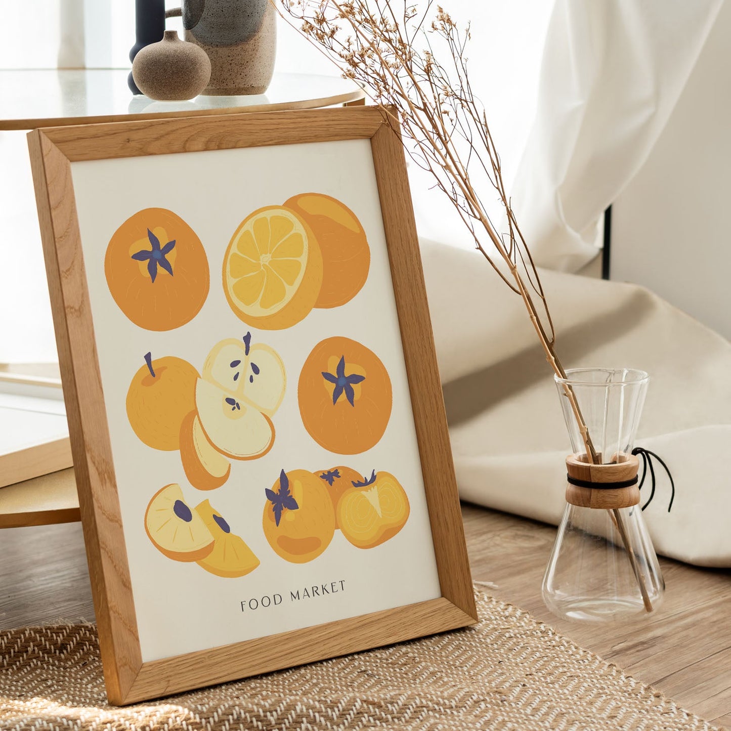 Orange Colored Fruits-Artwork-Nacnic-Nacnic Estudio SL