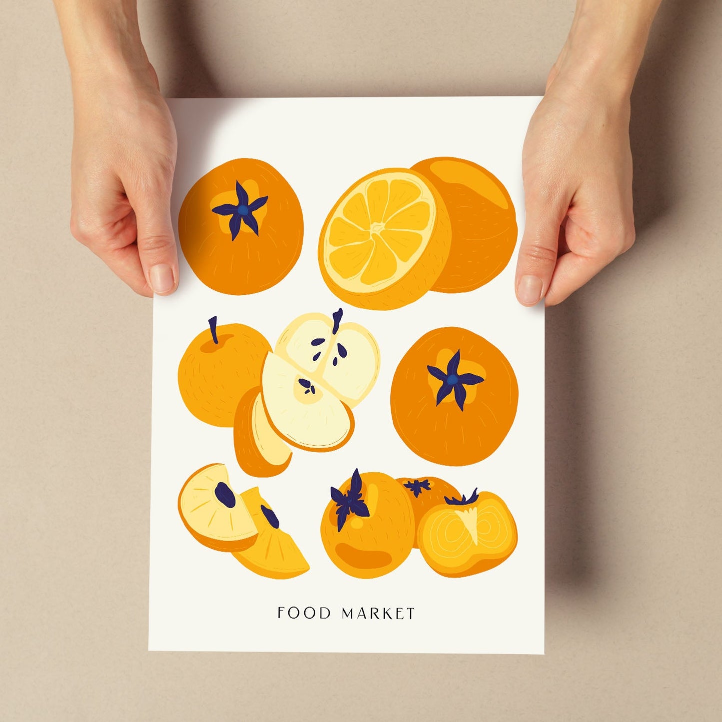 Orange Colored Fruits-Artwork-Nacnic-Nacnic Estudio SL