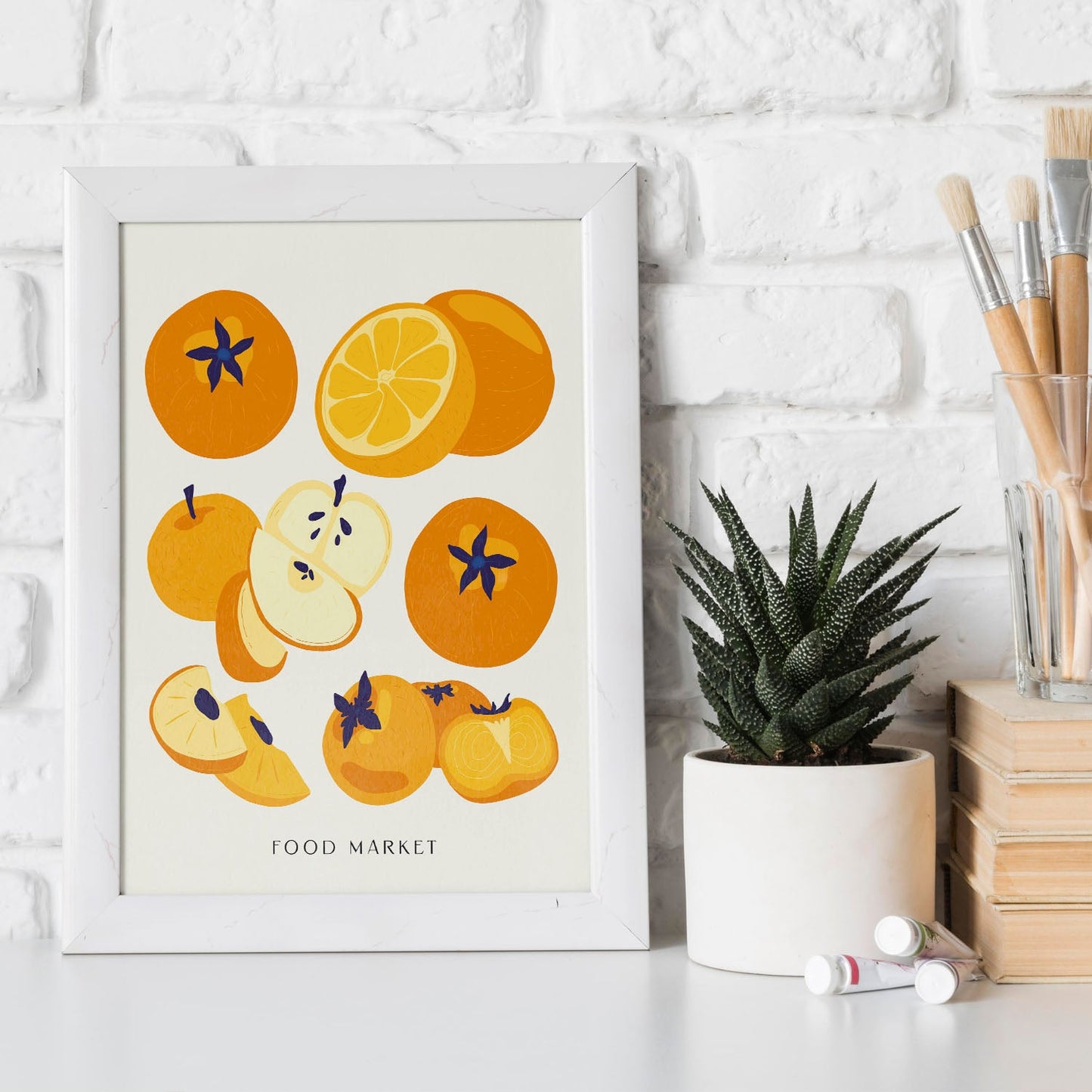 Orange Colored Fruits-Artwork-Nacnic-Nacnic Estudio SL