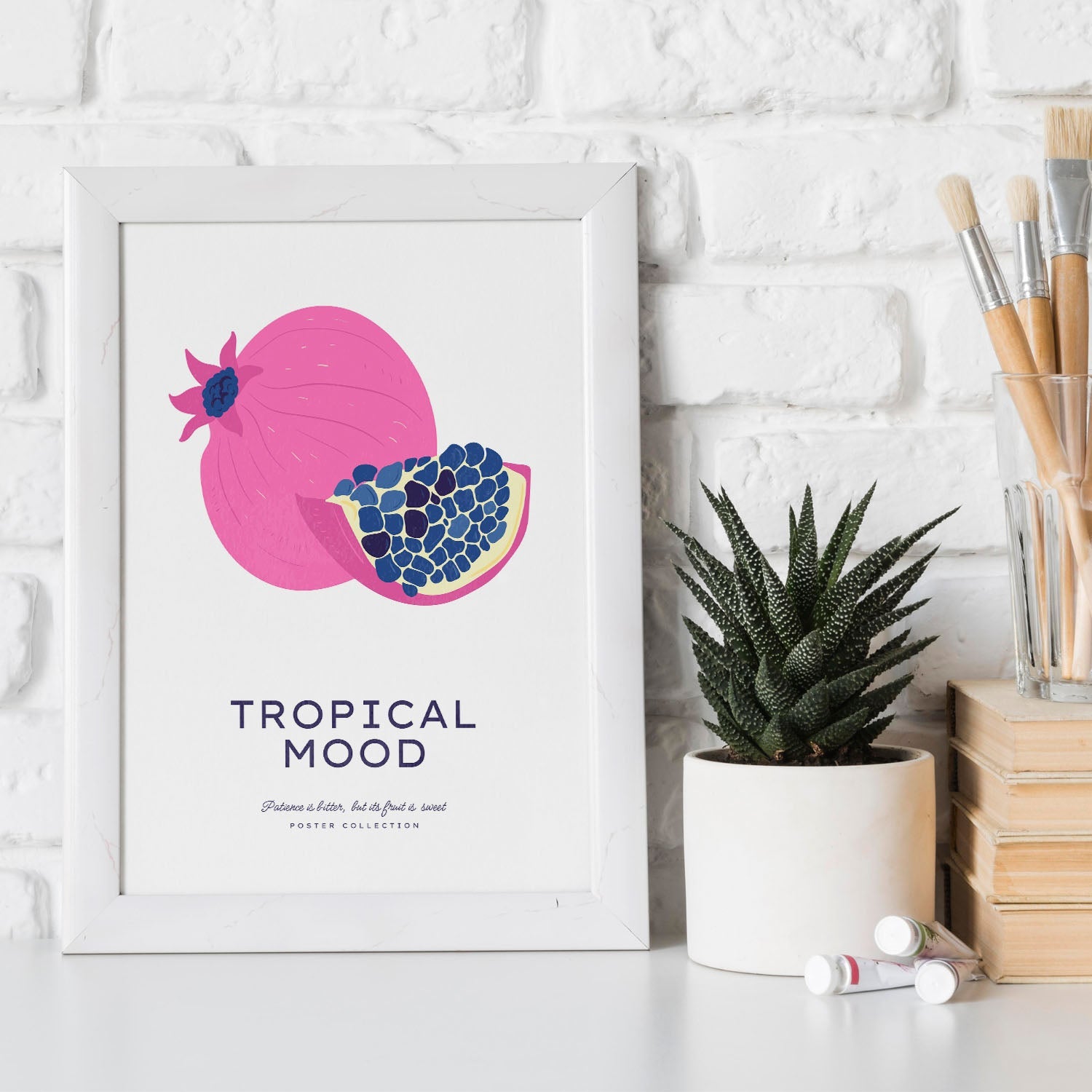 Tropical Mood Pomegranate-Artwork-Nacnic-Nacnic Estudio SL