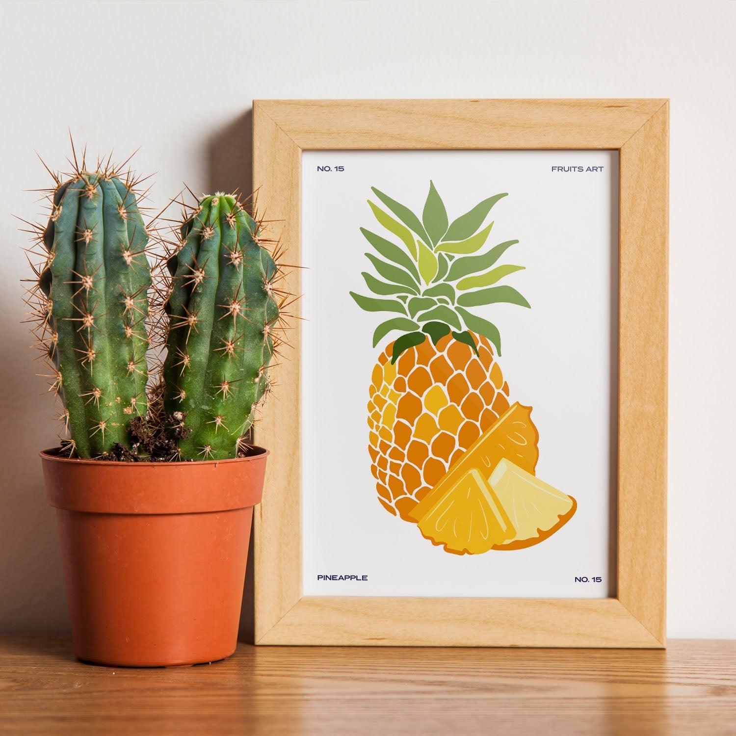 Pineapple with sliced-Artwork-Nacnic-Nacnic Estudio SL