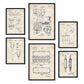 Set de 6 láminas de patentes Herramientas de cocina. Pósters con dibujos retro de inventos antiguos. Tamaños A4 y A3. .-Artwork-Nacnic-Nacnic Estudio SL