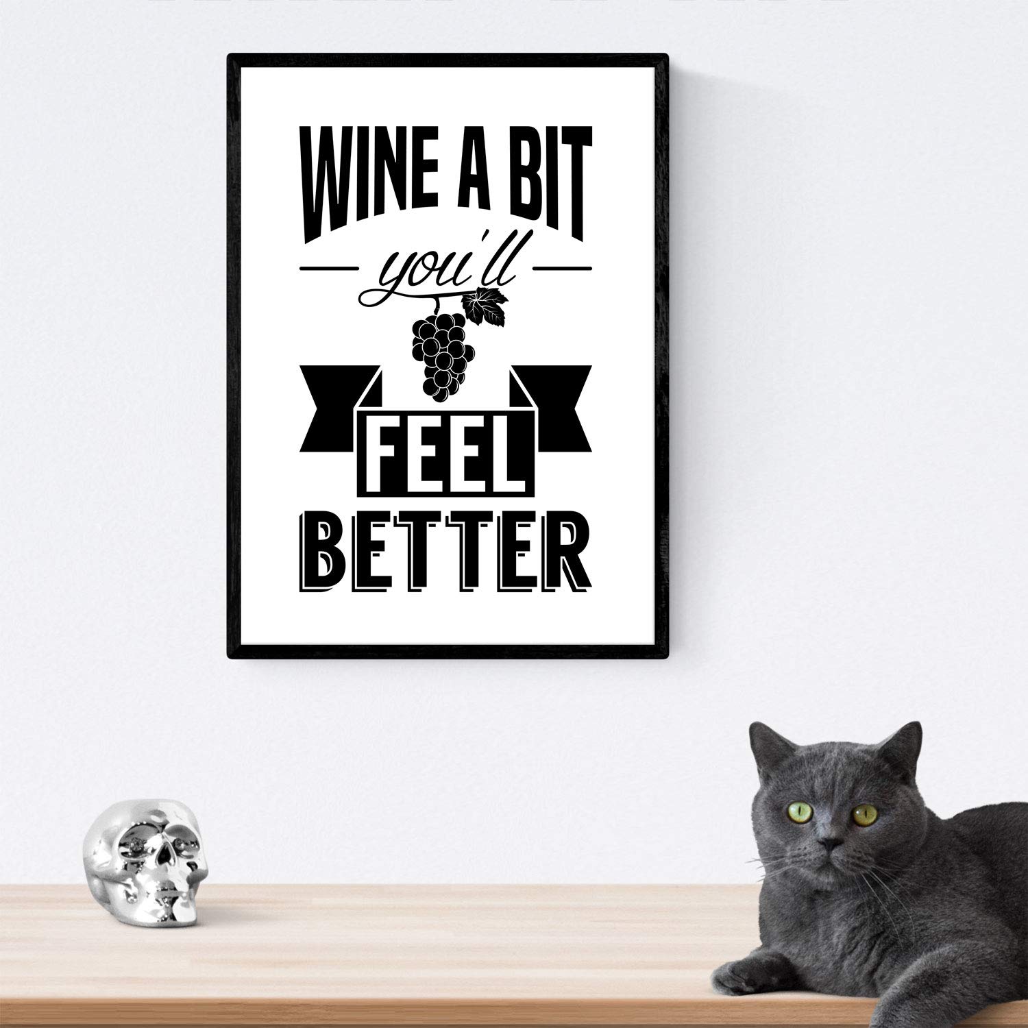 Set de láminas de Vino. Posters de Vino y Bodega. Vino Blanco y Negro 1.-Artwork-Nacnic-Nacnic Estudio SL