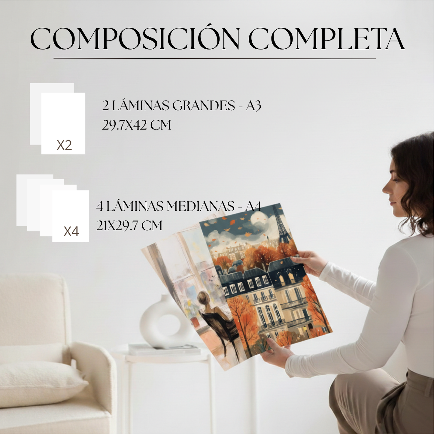 Nacnic Set de 6 Láminas de Damas Estampadas