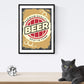Pack de posters de cervezas y chupitos. Láminas de Cartel retro cerveza. Posters de alcohol y bebidas para bares.-Artwork-Nacnic-Nacnic Estudio SL