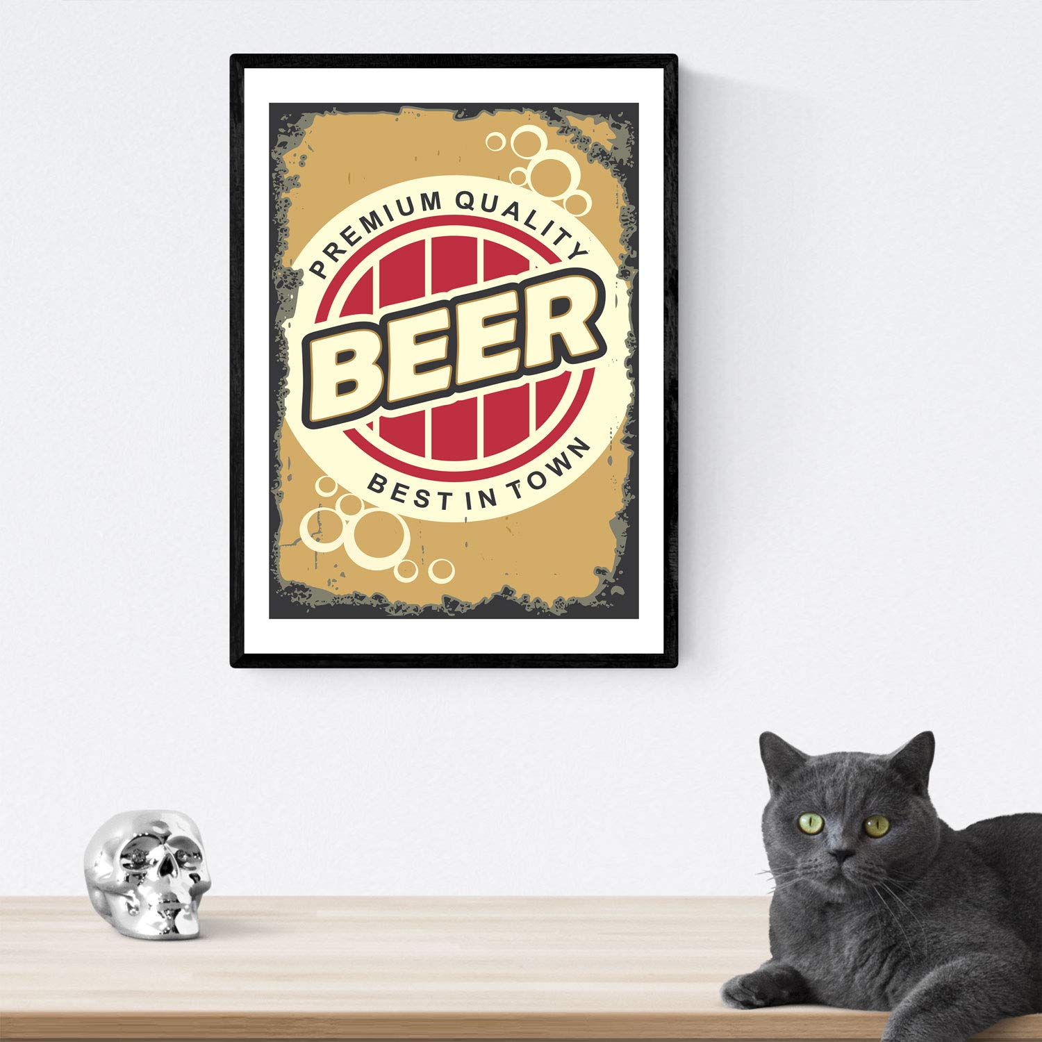 Pack de posters de cervezas y chupitos. Láminas de Cartel retro cerveza. Posters de alcohol y bebidas para bares.-Artwork-Nacnic-Nacnic Estudio SL