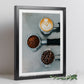 Set de 3 Cuadros de Café Tostado Ilustración impresa en estilo Fotográfico para decorar las paredes de Cocina, Despensa, Comedor, Restaurante, Cafetería