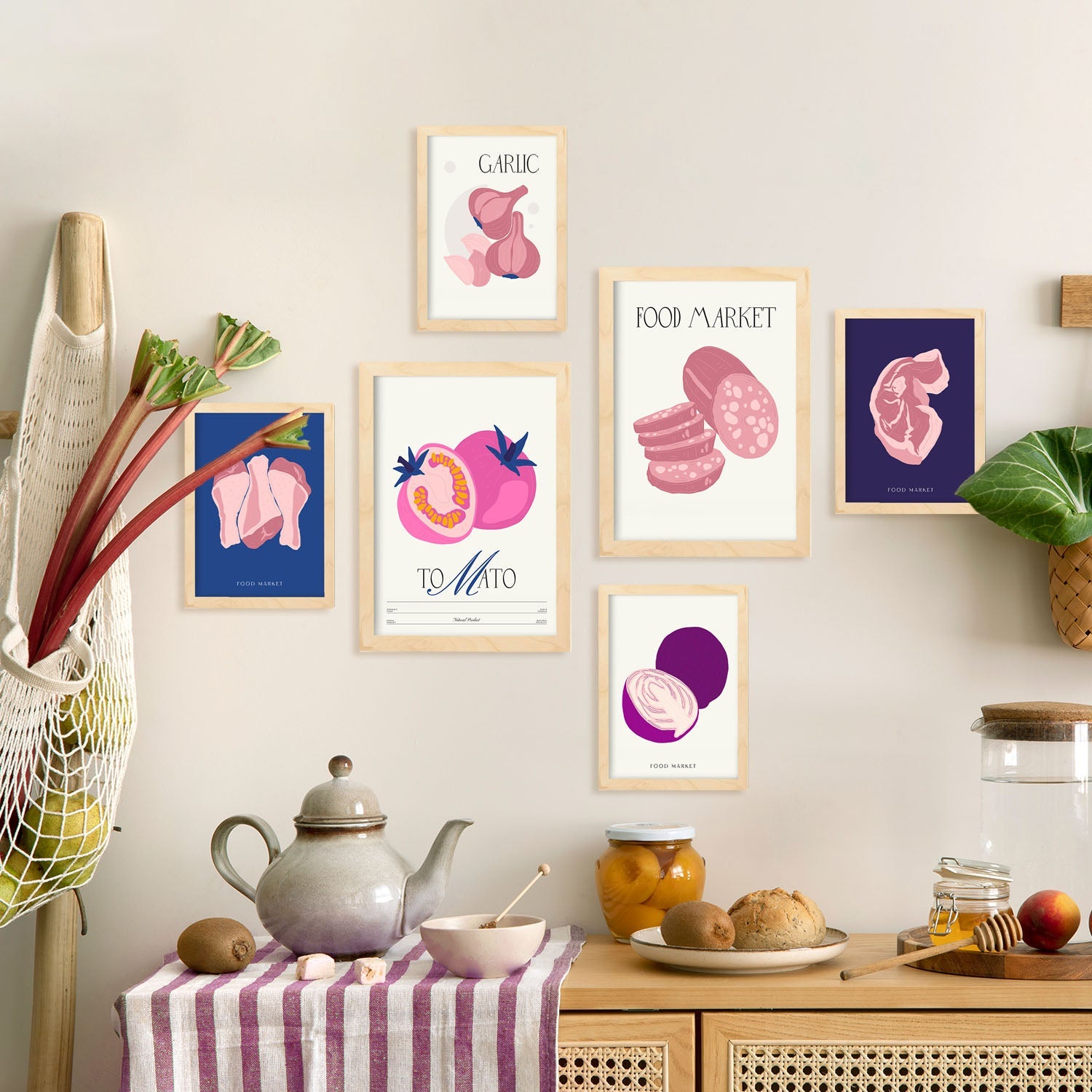 Food and Plants Posters. Eat Pink. Nature and Botany-Artwork-Nacnic-Nacnic Estudio SL