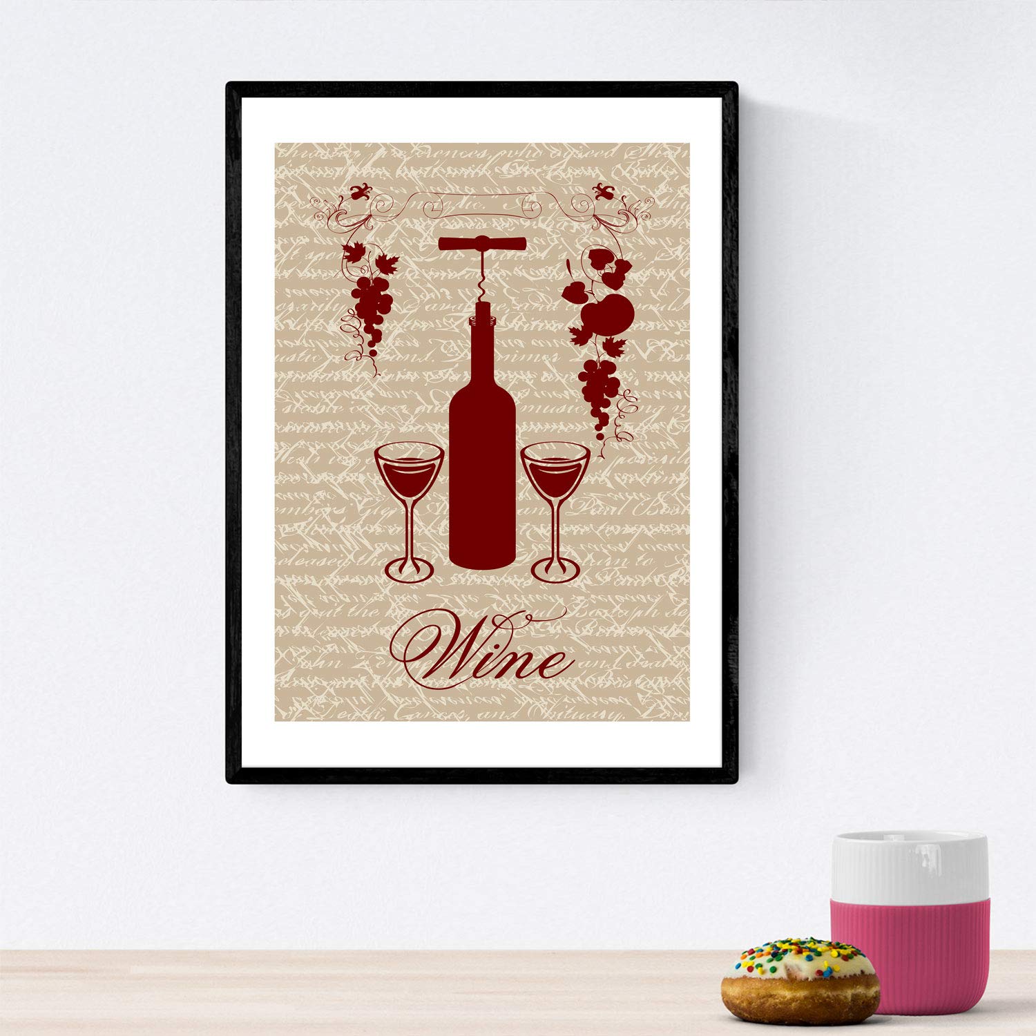 Set de láminas de vino. Posters de vino y bodega. Vino vintage 1.-Artwork-Nacnic-Nacnic Estudio SL