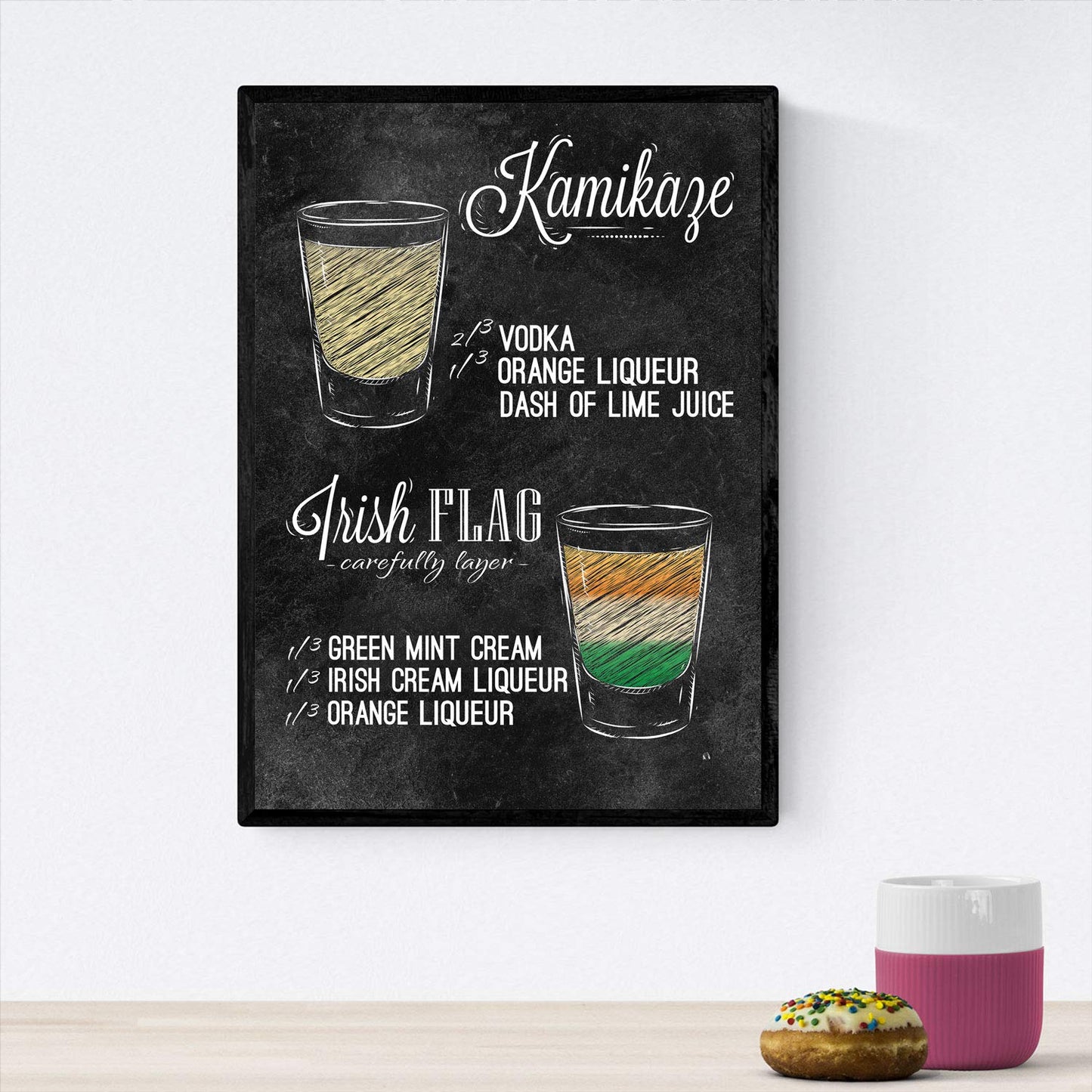 Pack de posters de cervezas y chupitos. Láminas de Tipos de chupitos 2. Posters de alcohol y bebidas para bares.-Artwork-Nacnic-Nacnic Estudio SL
