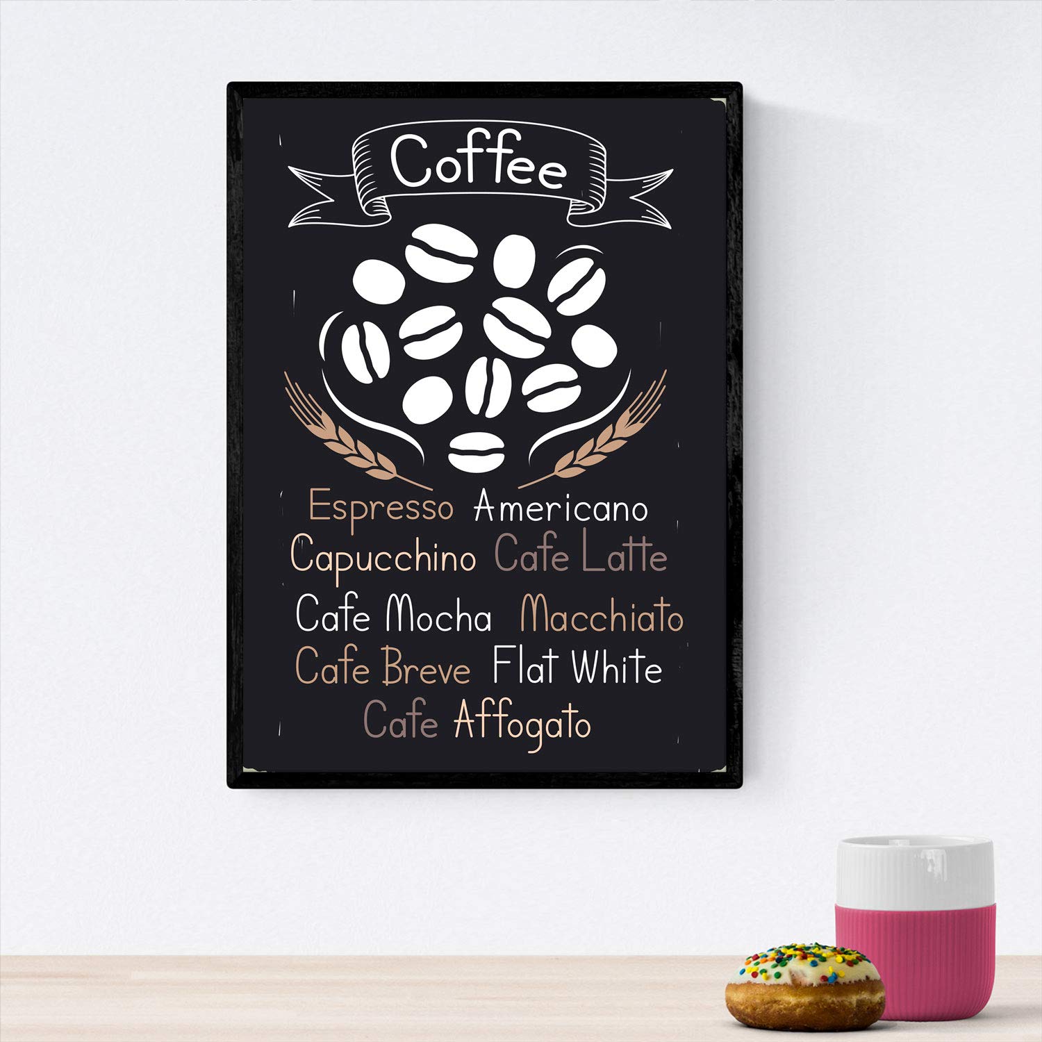 Set de láminas de café. Posters de tipos de café. Café colorido 2.-Artwork-Nacnic-Nacnic Estudio SL