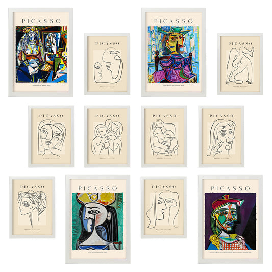 Colección Picasso: Conjunto de 12 láminas con diseños icónicos