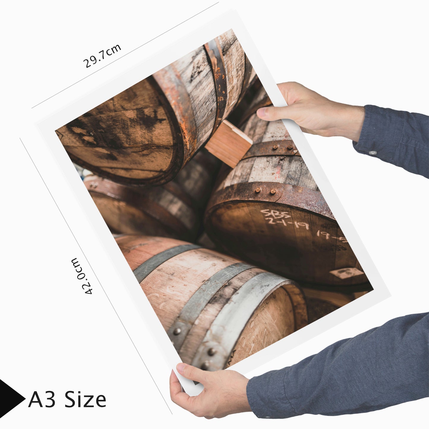 Set de 3 Cuadros de Viñedo Italiano Impresión Ilustración Arte de Pared Decoración en Estilo Fotográfico Moderno para Cocina, Bodega, Bar, Despensa, Comedor, Restaurante