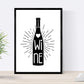 Set de láminas de Vino. Posters de Vino y Bodega. Vino Blanco y Negro 1.-Artwork-Nacnic-Nacnic Estudio SL