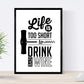 Set de láminas de vino. Posters de vino y bodega. Vino blanco y negro 3.-Artwork-Nacnic-Nacnic Estudio SL