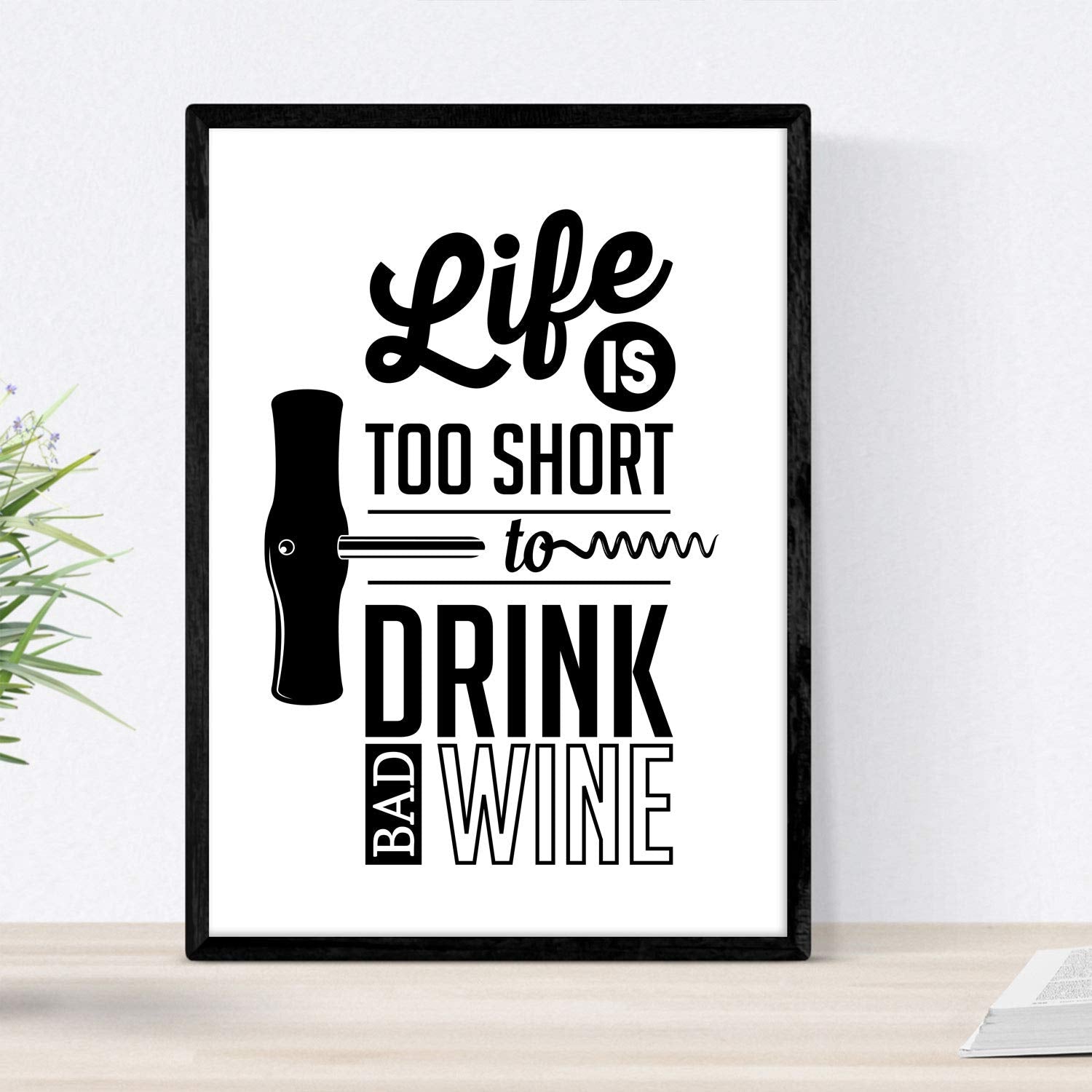 Set de láminas de vino. Posters de vino y bodega. Vino blanco y negro 3.-Artwork-Nacnic-Nacnic Estudio SL