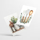 Set de 3 Cuadros Utensilios y herramientas de Cocina Póster en Acuarela con Ilustración impresa para decorar las paredes de la Cocina, Despensa, Comedor, Restaurante