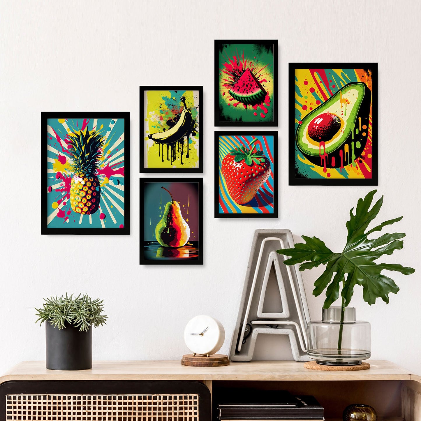 Conjunto Pop Art Verduras Nacnic Laminas