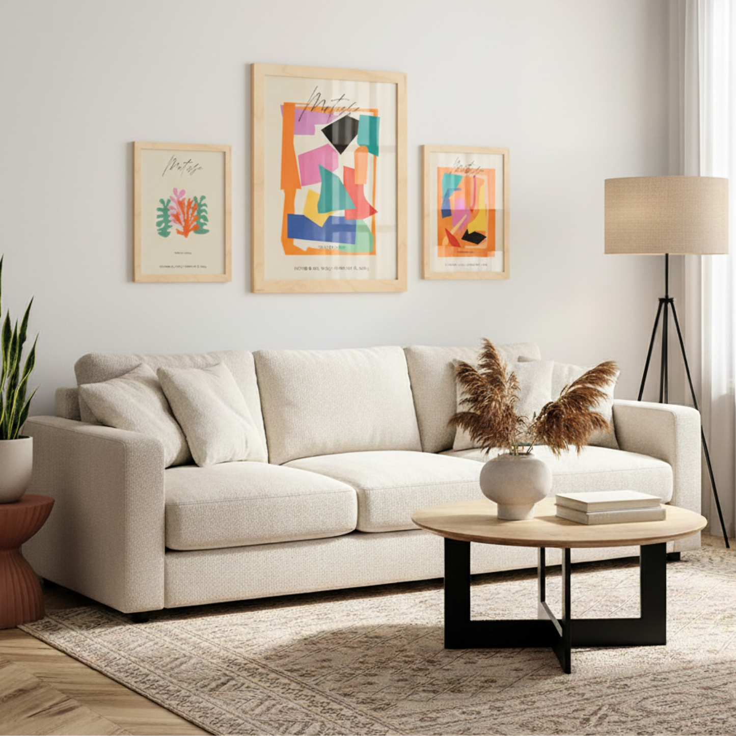 Set de 6 láminas Matisse estilo collage