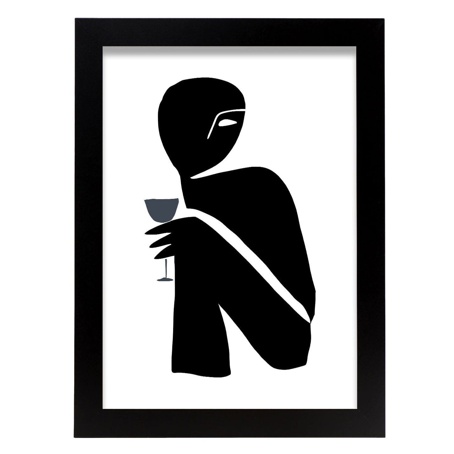Lámina Nacnic Abstracto Hombre con Copa de Vino