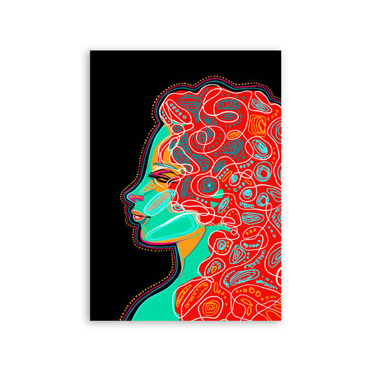 Lámina Arte de Cara a Cuadros Nacnic